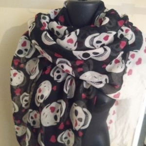 Goth skull scarf